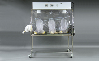 Class Biologically Clean single-tier, flexible film isolator system for germ-free animal research.